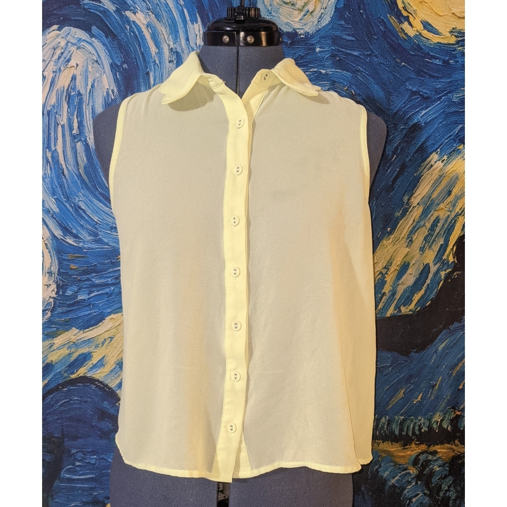 FOREVER 21 EXCLUSIVE Sheer Pastel Sleeveless Top